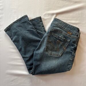 Silver Jeans Women's Capris Dark Wash Denim